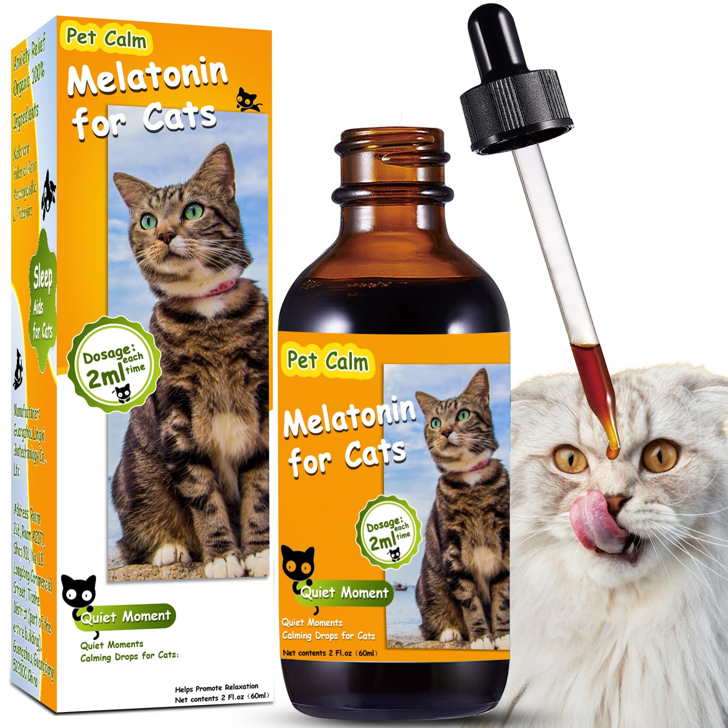 Tetra Cat Melatonina frasco 60 ml para sueño tranquilo de gatos