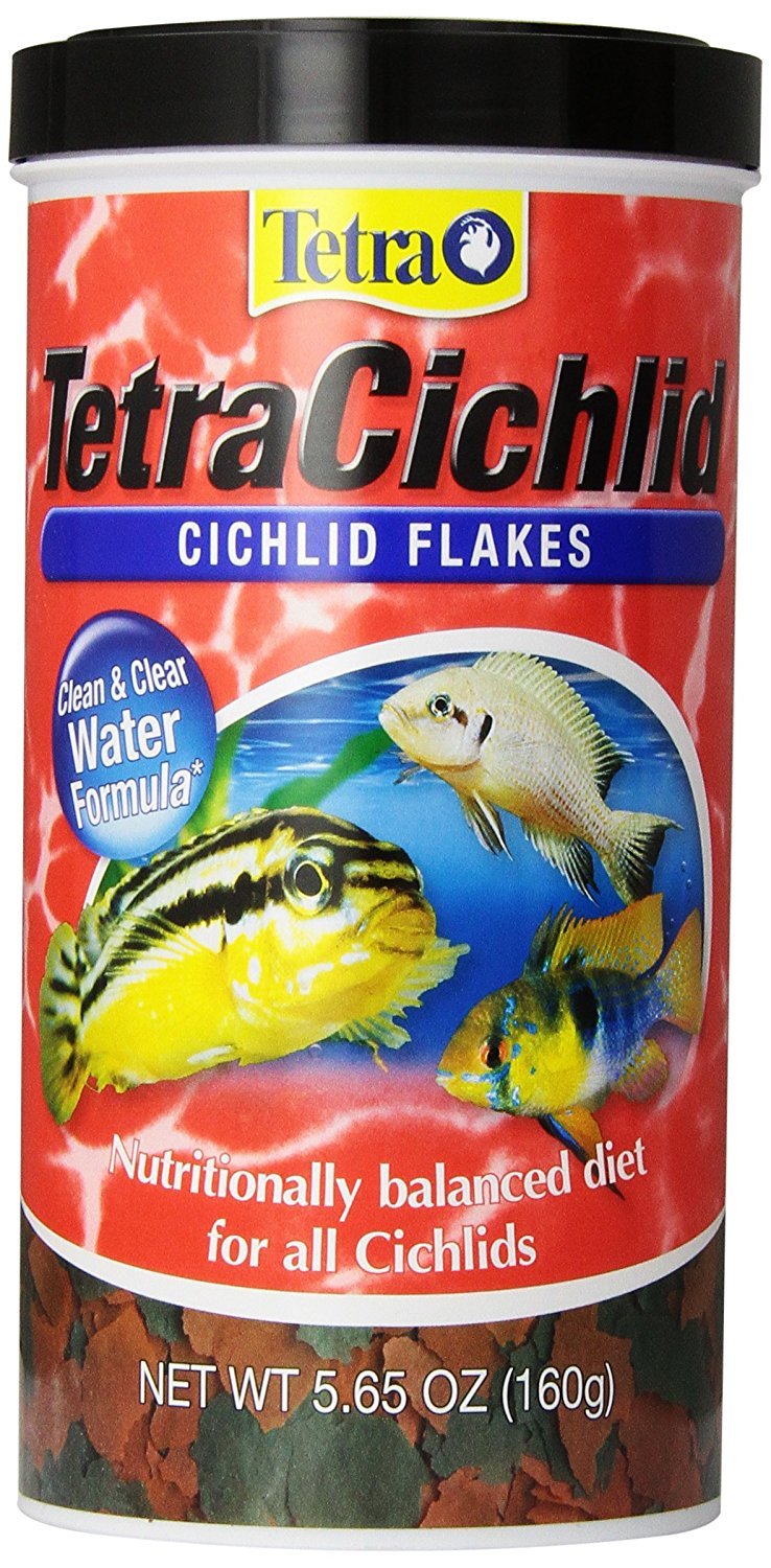 TetraCichlid envase compacto; fácil de almacenar y alimentar a cíclidos.