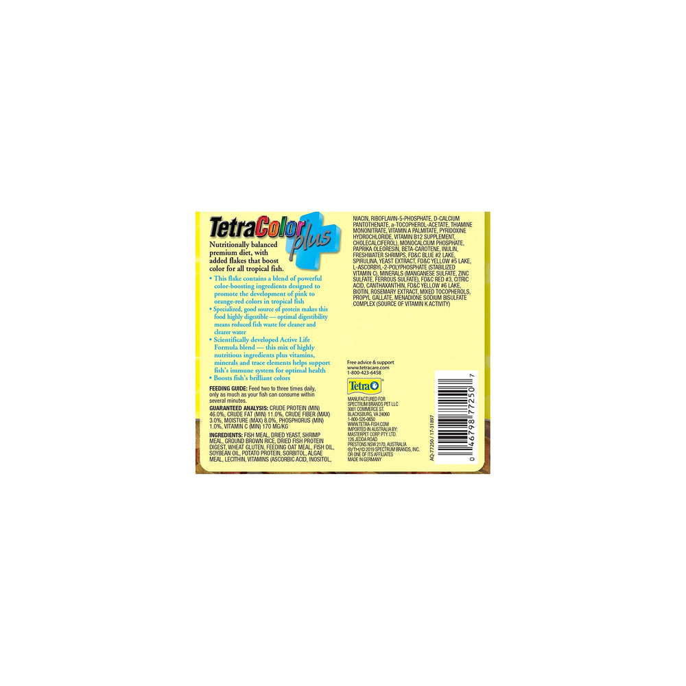 TetraColor PLUS Tropical Flakes: agua clara gracias a menos residuos no digeridos.