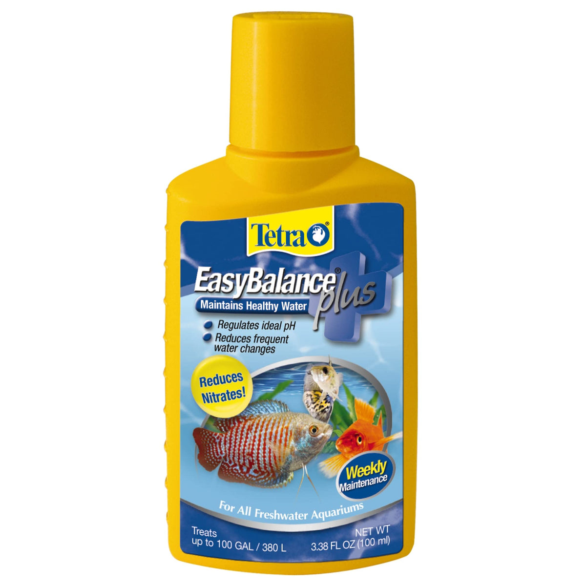 Tetra EasyBalance Plus frente al frasco para mantener condiciones estables del acuario