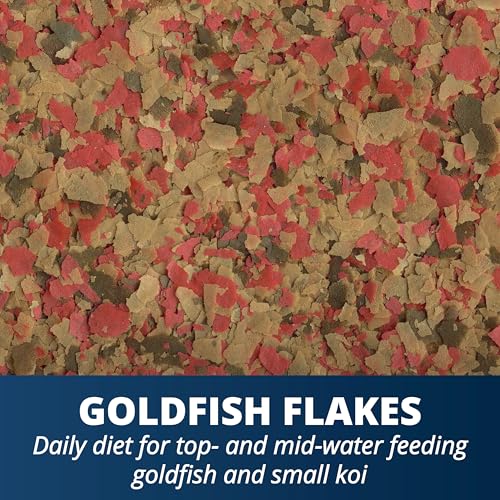 Tetra Goldfish Flakes: diseño de envase práctico para mantener frescura.