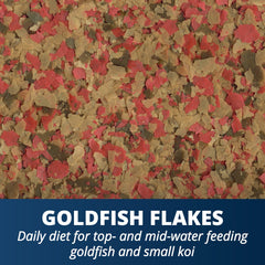 Tetra Goldfish Flocons couleur éclatante, renforçant la brillance naturelle des nageoires.