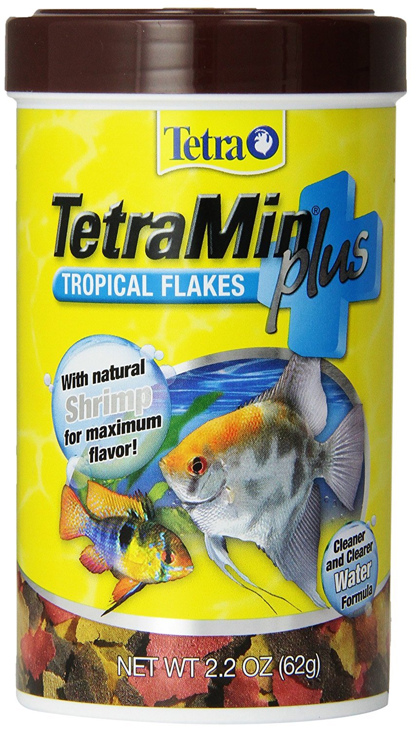 Empaque de TetraMin Plus Tropical Flakes para peces tropicales.