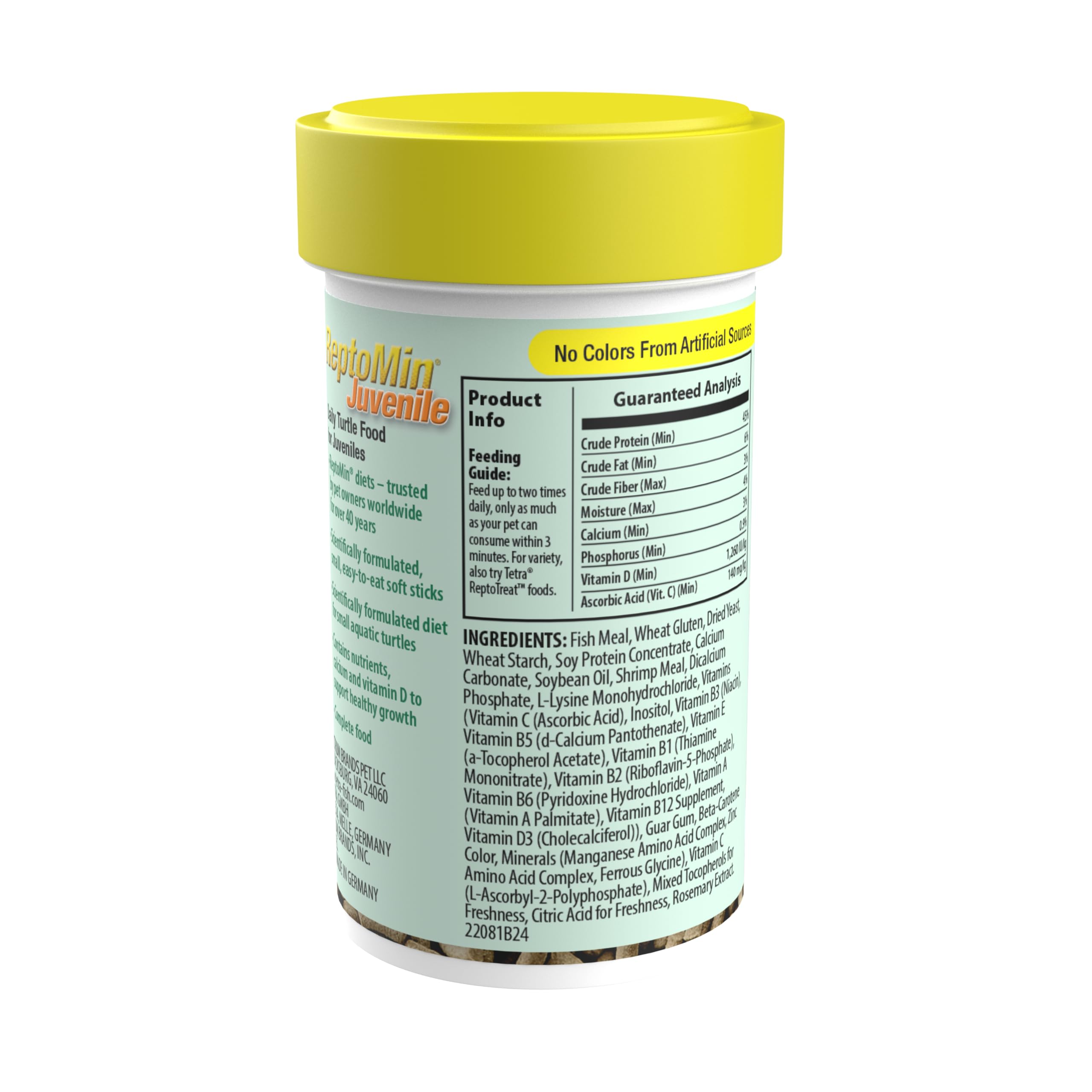 Tetra ReptoMin Baby: variedad con ReptoTreat para diversificar la dieta.
