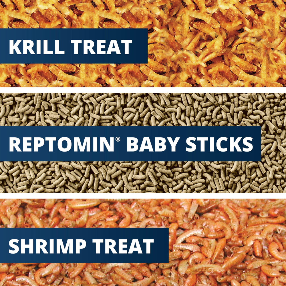 Premio de krill ReptoMin, sabroso complemento para tortugas.