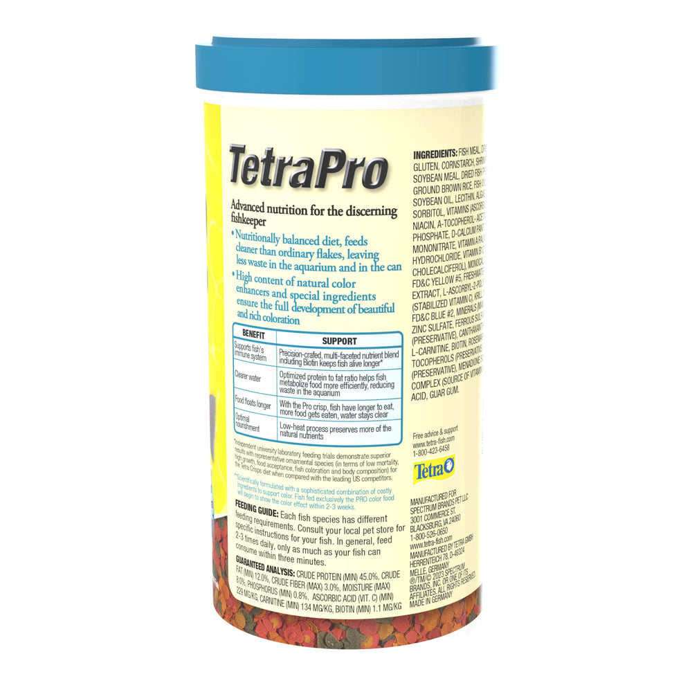 TetraPro Tropical Color Crisps: dieta equilibrada para una nutrición completa.
