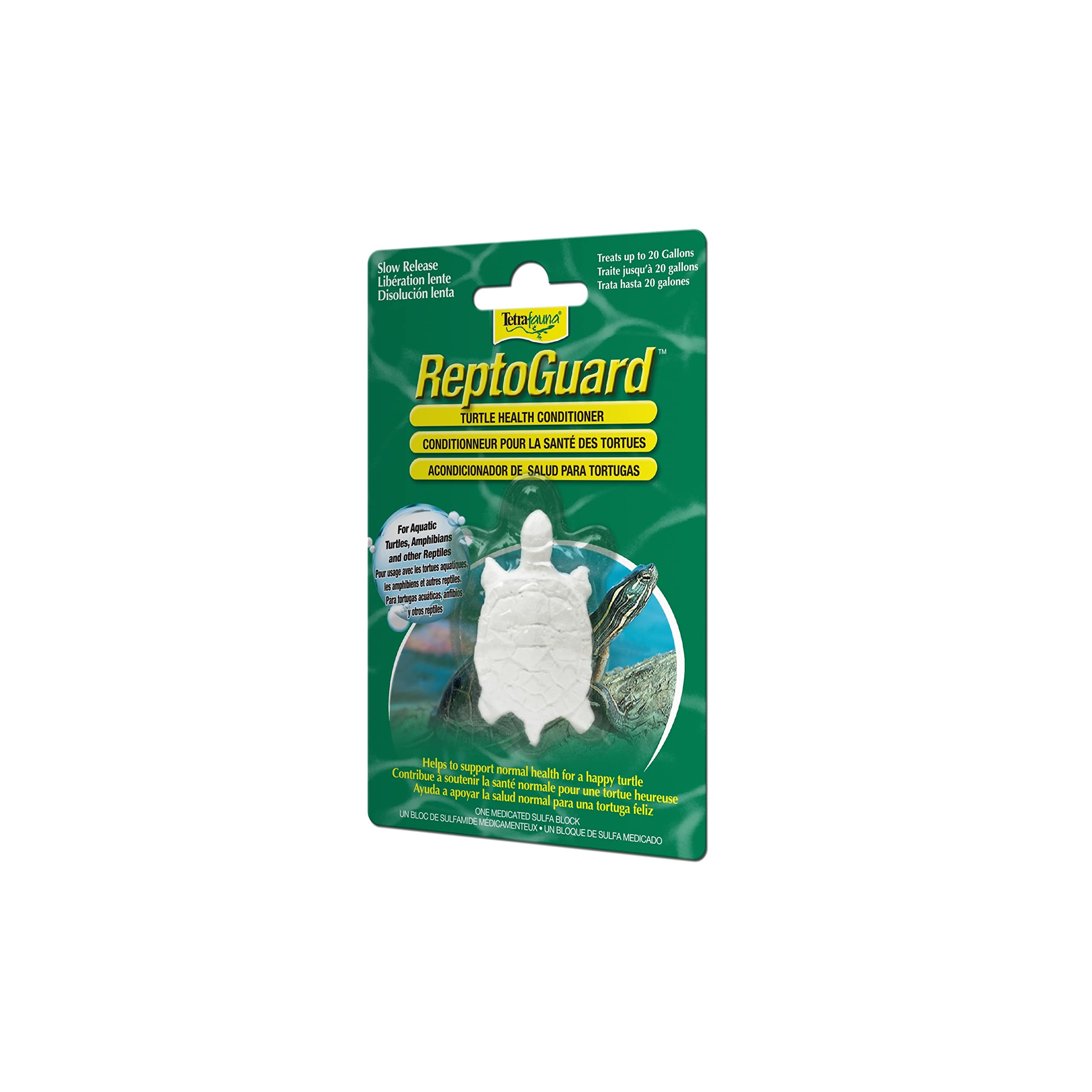 Forma de tortuga del bloque ReptoGuard, diseño apto para acuarismo.