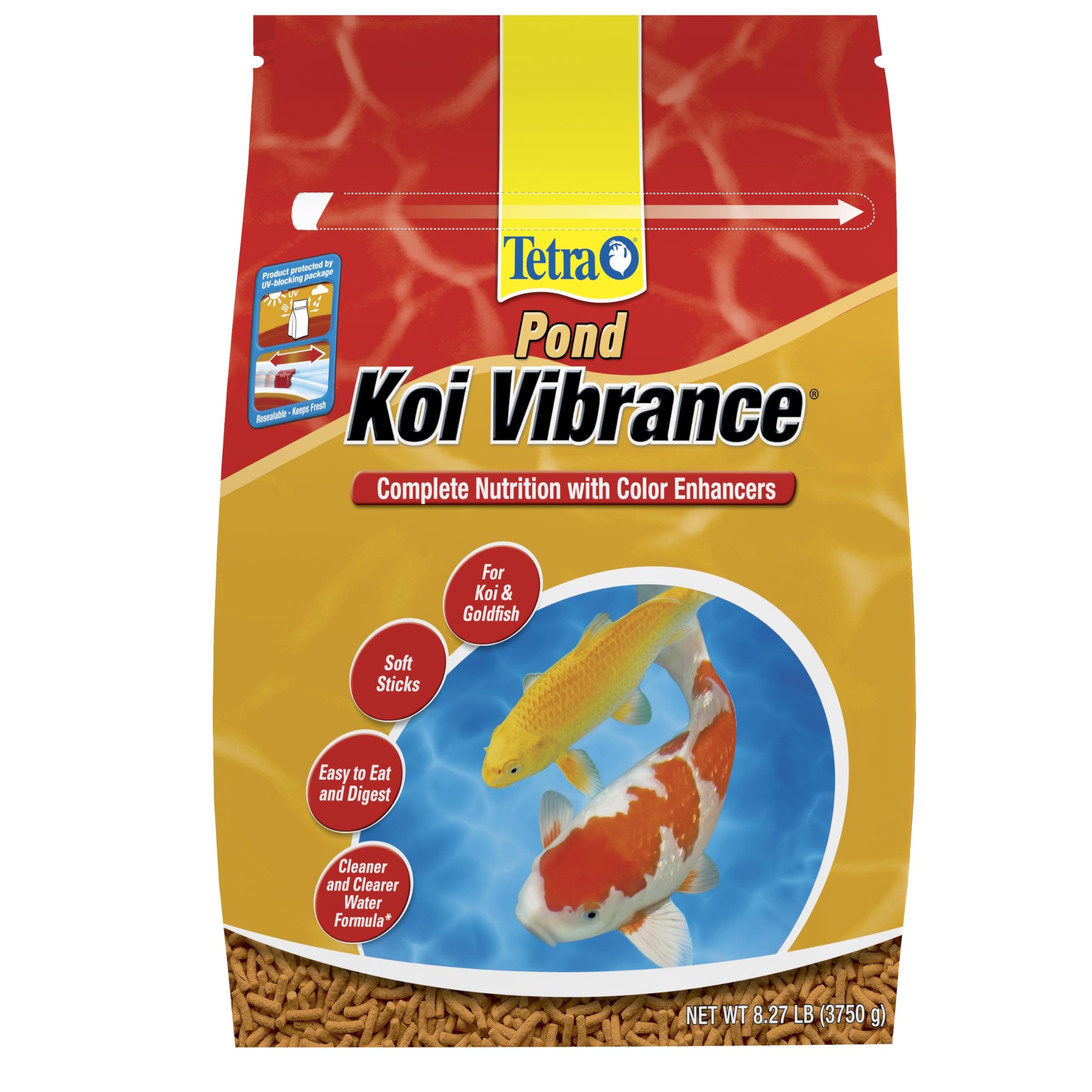 Tetrapond Koi Vibrance: bolsa de 8,27 lb lista para alimentar koi.