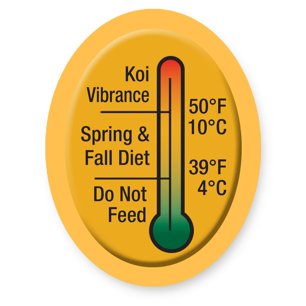 TetraPond Koi Vibrance, alimento diario para temperaturas del agua por encima de 10 °C.