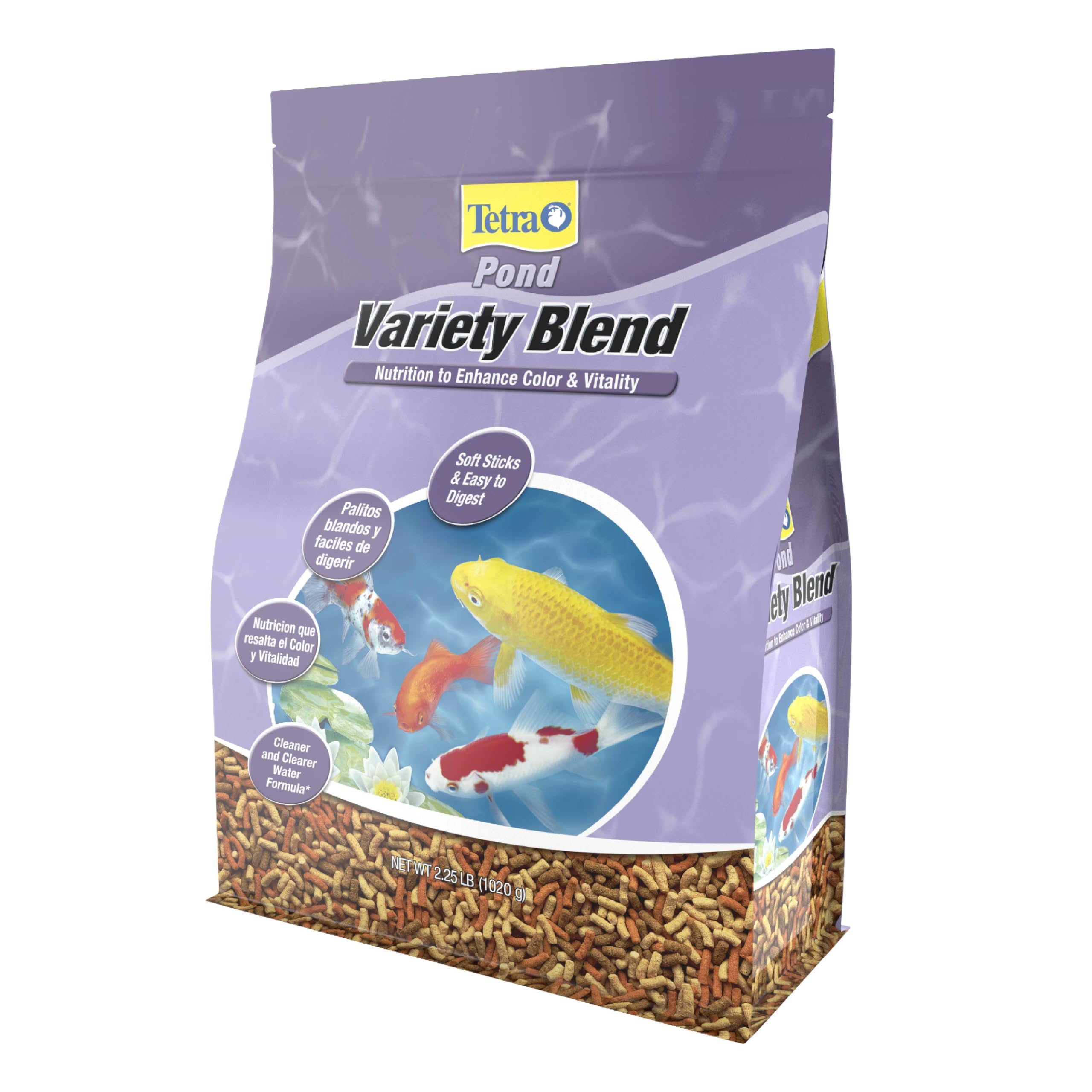 Empaque de tetrapond mezcla-variedad para estanques, alimento variado que favorece la coloracion.
