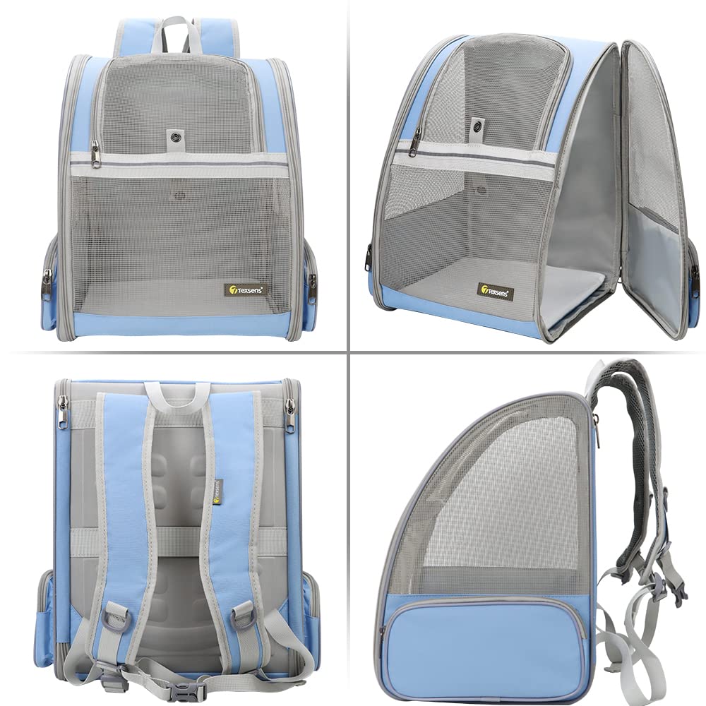 Texsens mochila para mascotas, correas anchas ergonómicas.