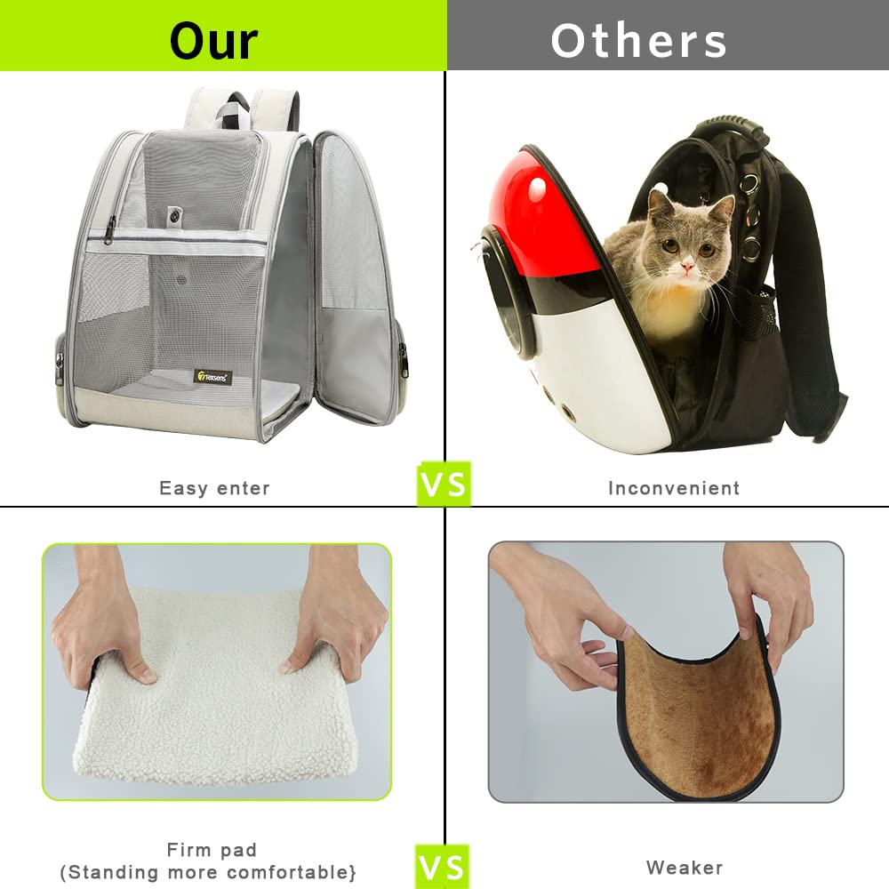 Texsens Mochila Portamascotas duradera y resistente para mascotas curiosas.