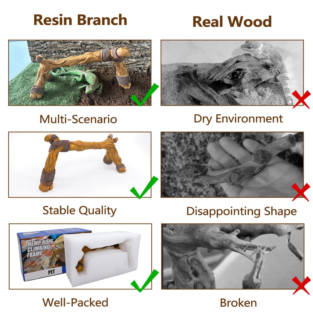 Rama resin para terrarios, aspecto natural para desierto o selva