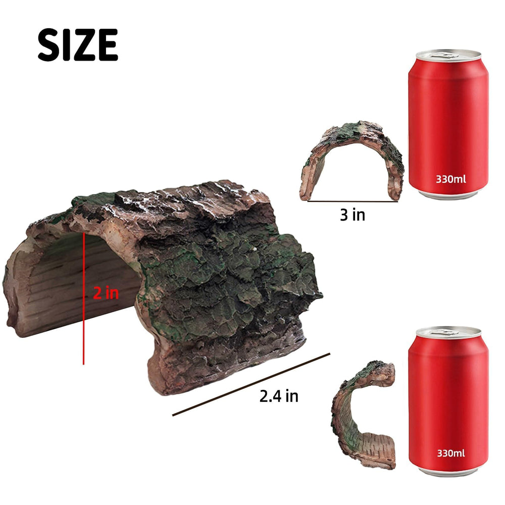 Conjunto de dos troncos de resina, perfecto para crear refugios en acuarios.