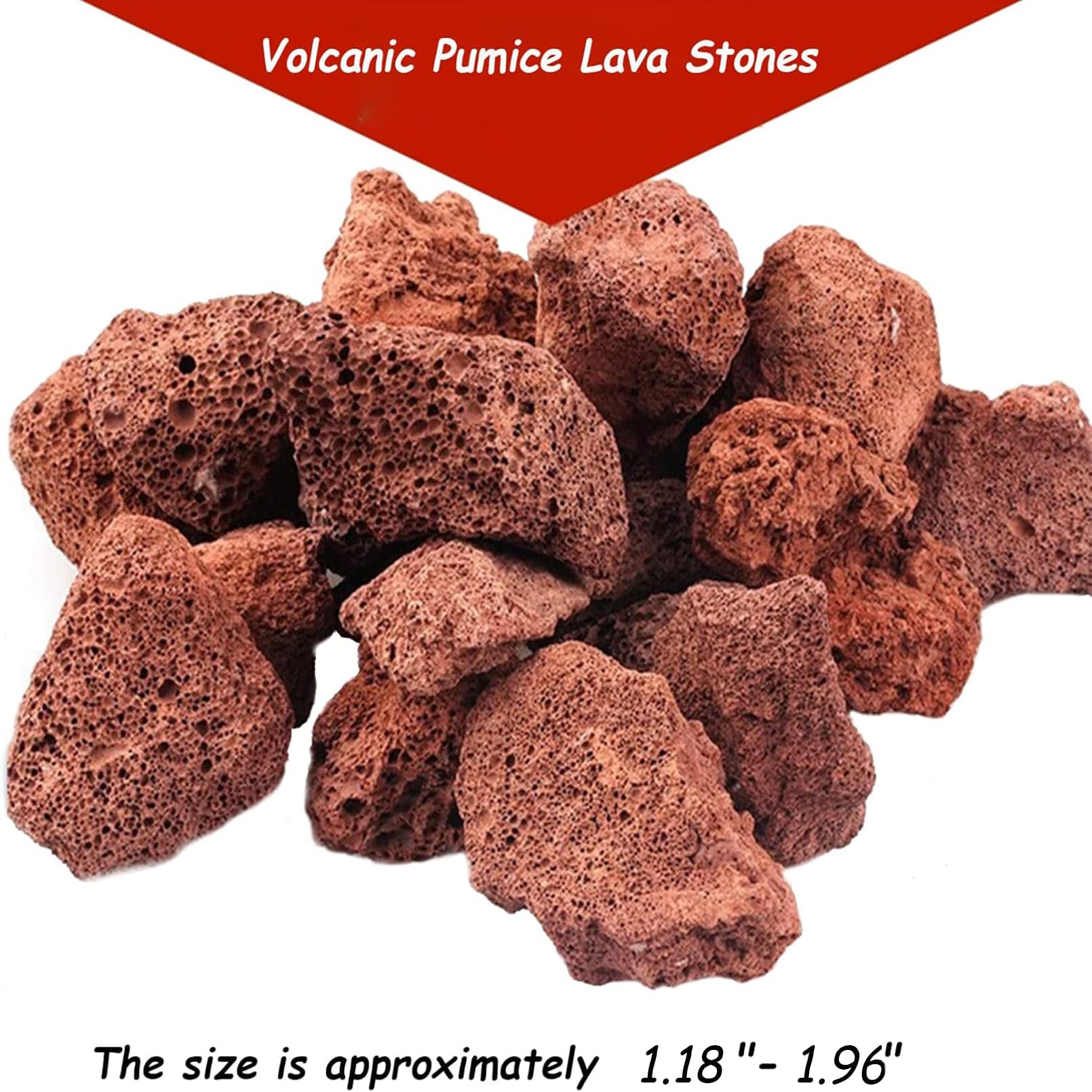 Piedras lava roja de Tfwadmx, fácil limpieza y mantenimiento.