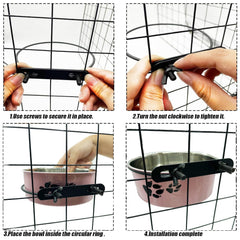 Tfwadmx tazón jaula evita derrames por diseño estable.