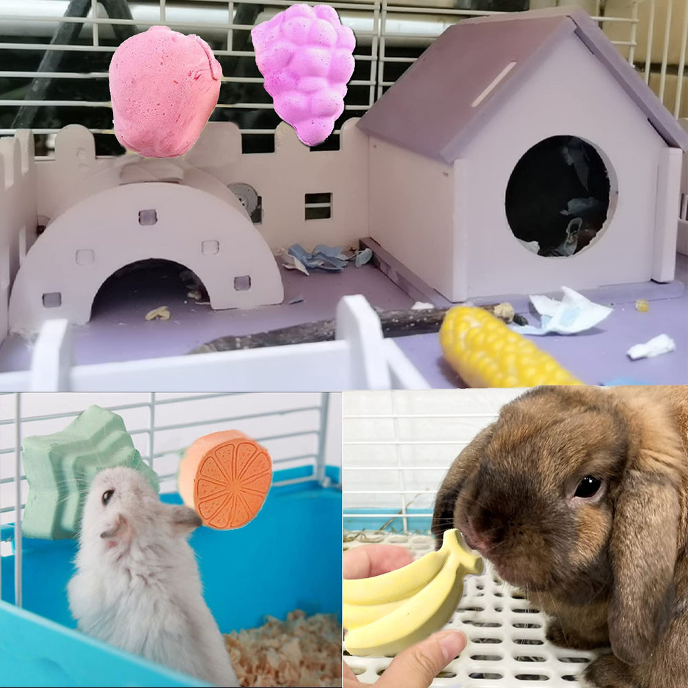 Tfwadmx bloque lava, apto para chinchillas y hámsters roedores.