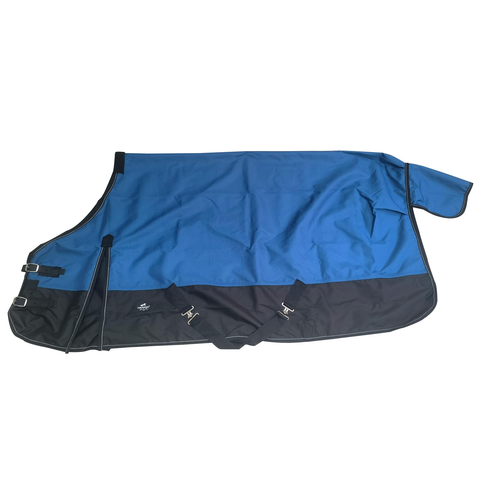Manta TGW RIDING frontal con cierre ajustable para colocación rápida y segura.