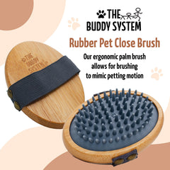 The Buddy System cerdas de goma para mascotas, estimulan la piel y controlan la muda