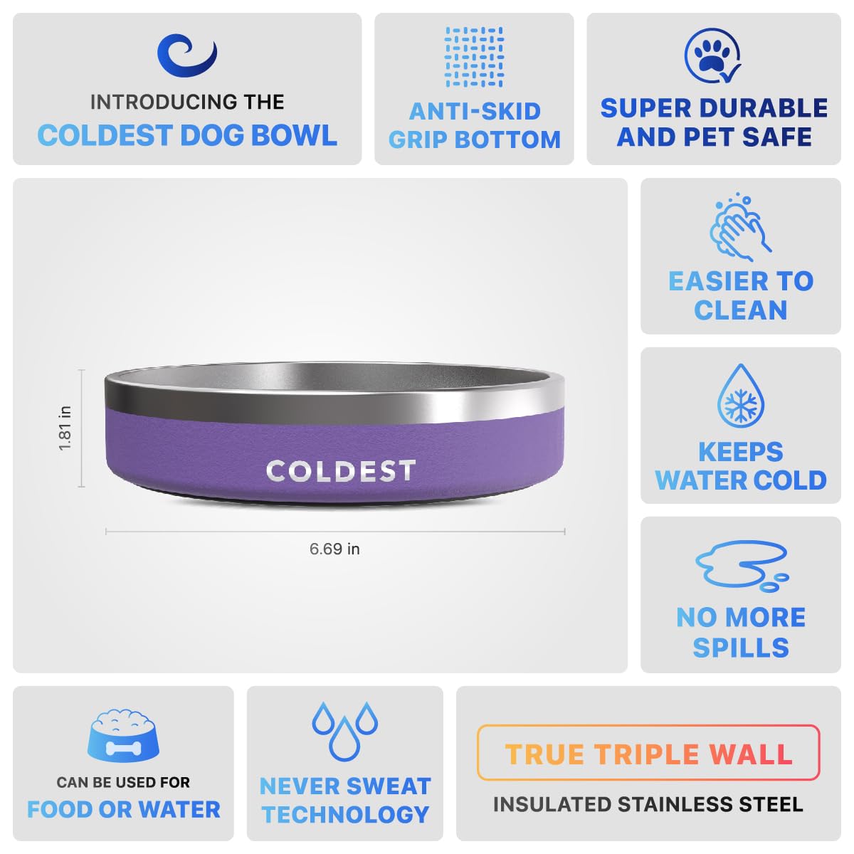 Bol The Coldest Water solide pour un usage quotidien.