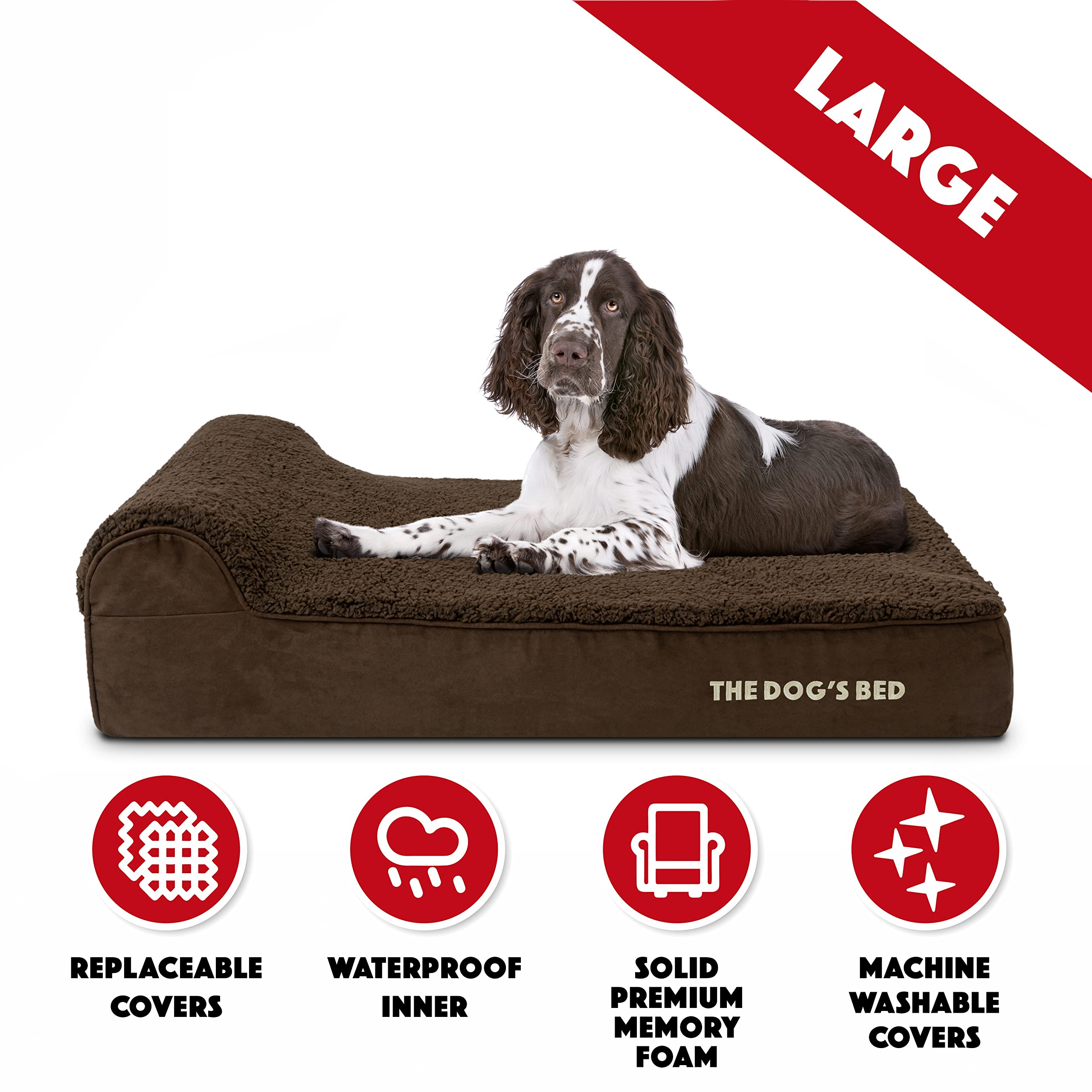 The Dog's Balls cama grande con espuma de memoria para descanso amplio.
