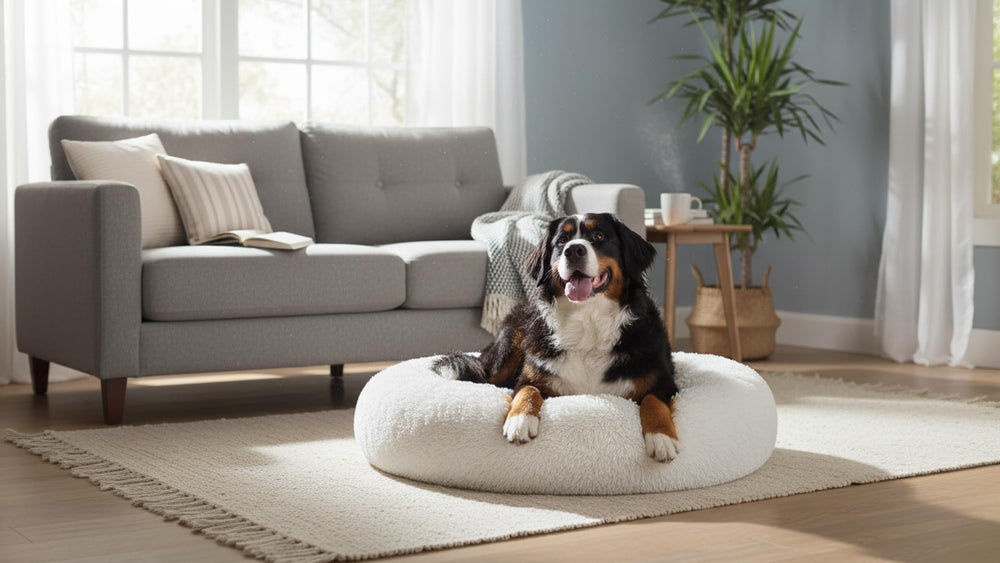 The Dog’s Balls cama rosquilla ideal para uso en interiores.