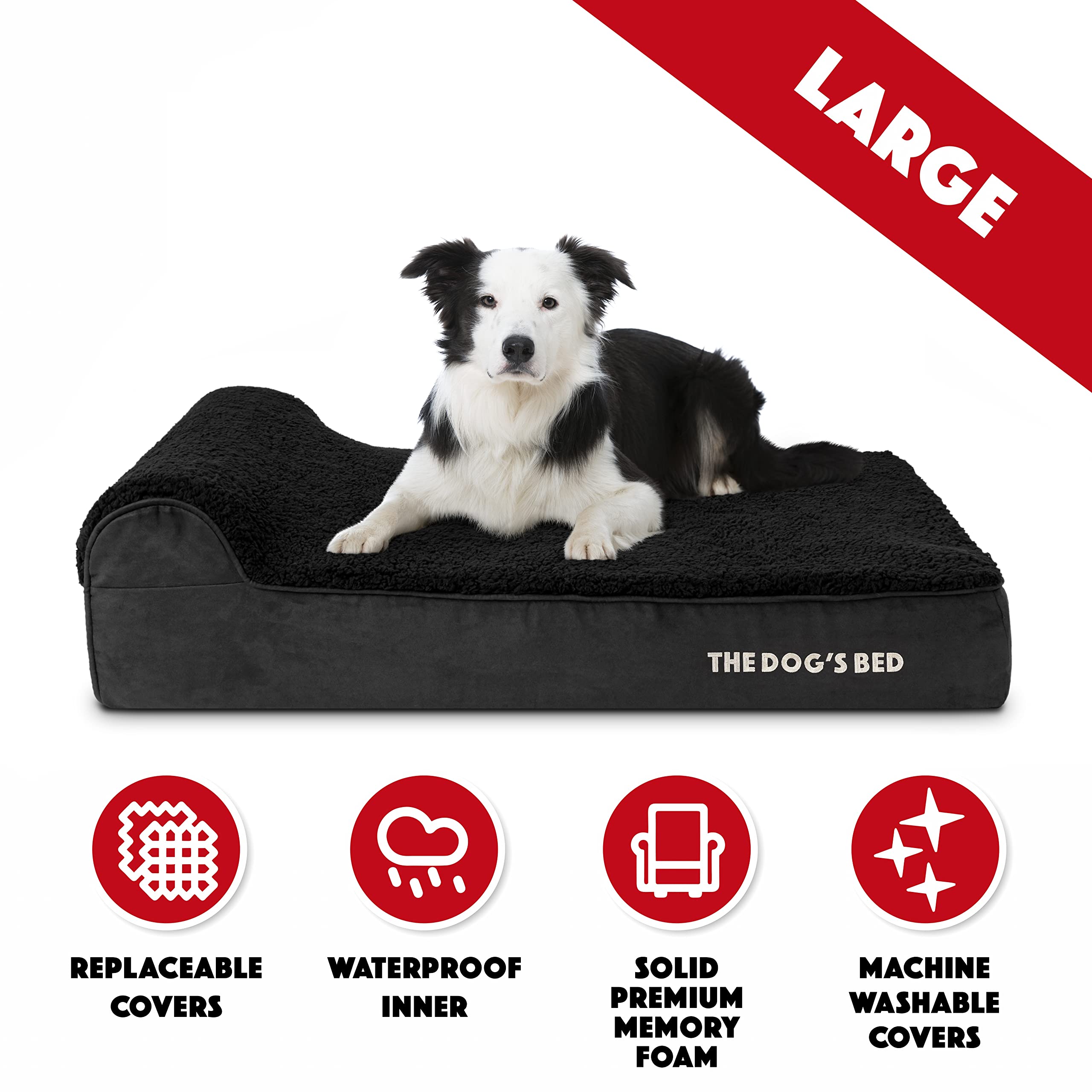 The Dog's Balls colchón de memoria con soporte suave para perros