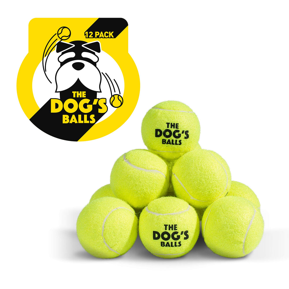 The Dog's Balls: pelotas amarillas de 12 unidades para juego diario