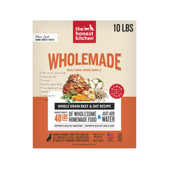 The Honest Kitchen: alimento para perro seco, carne de res y avena en bolsa de 10 lb, práctico.