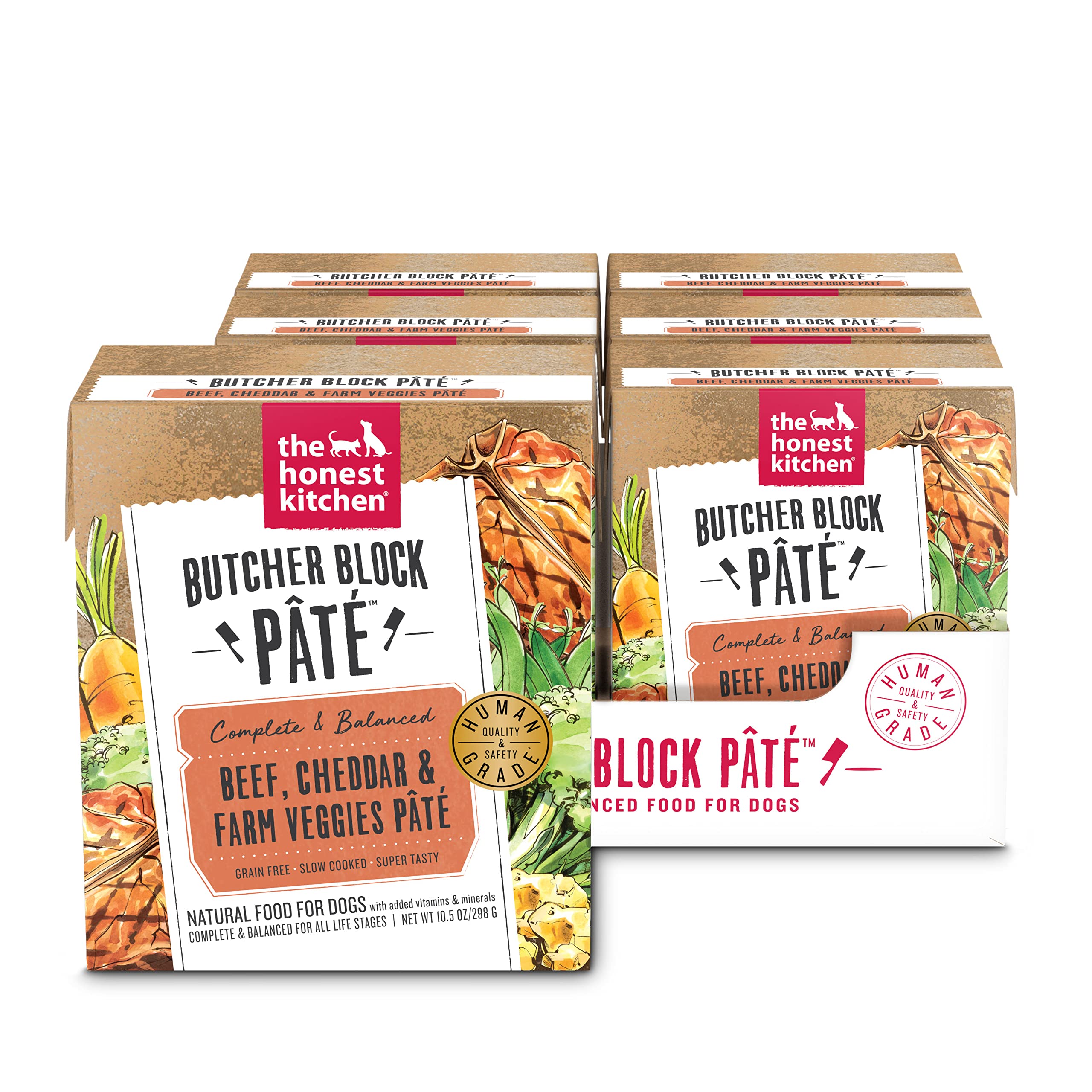 The Honest Kitchen Butcher Block Pate: carne cheddar y verduras del campo para perros