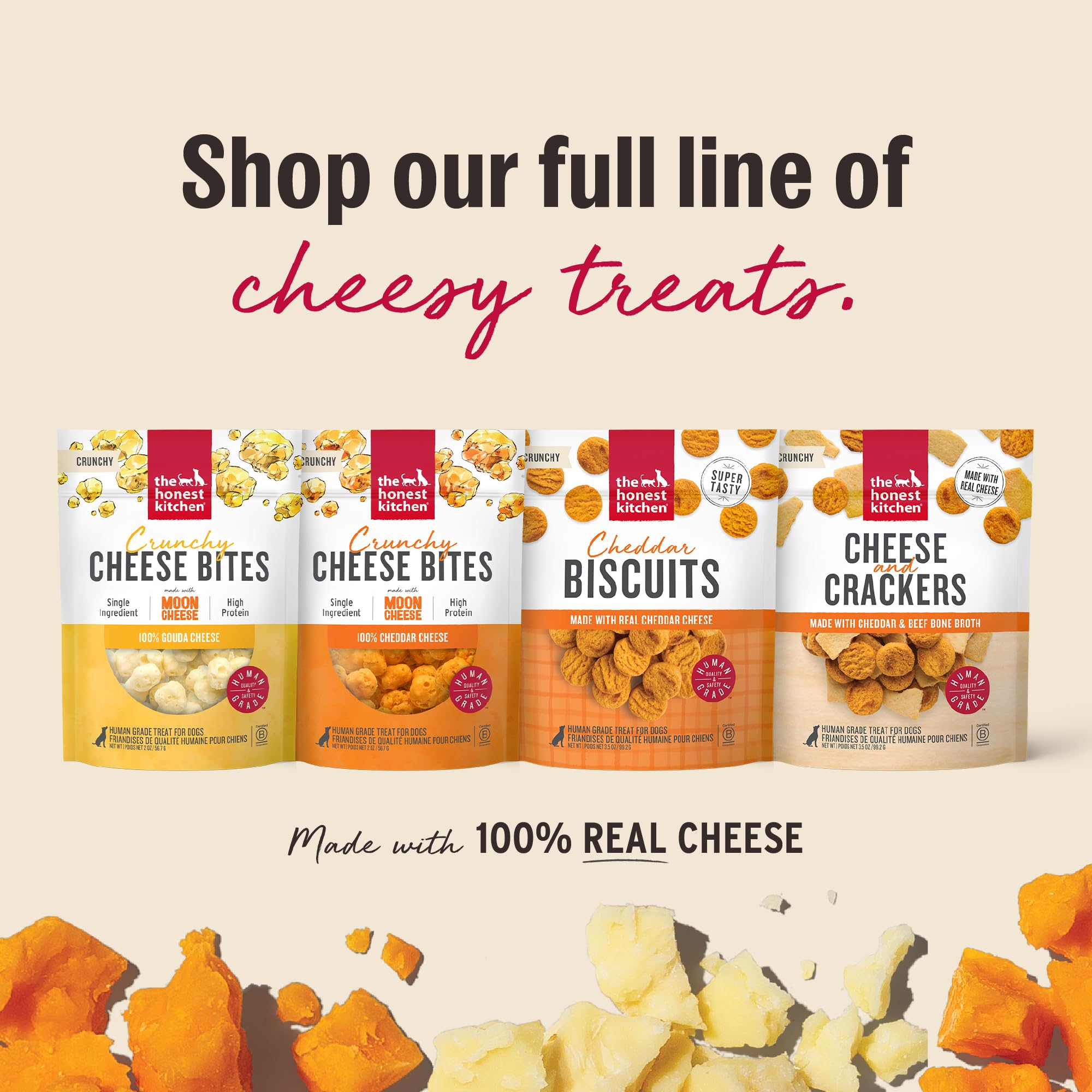 The Honest Kitchen Cheese Bites Gouda aptos para entrenamiento diario