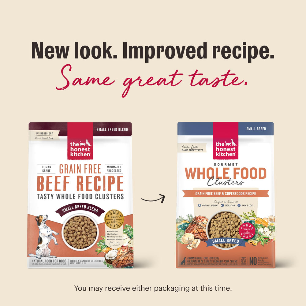 The Honest Kitchen Clusters: proceso de prensado en frío para conservar nutrientes.