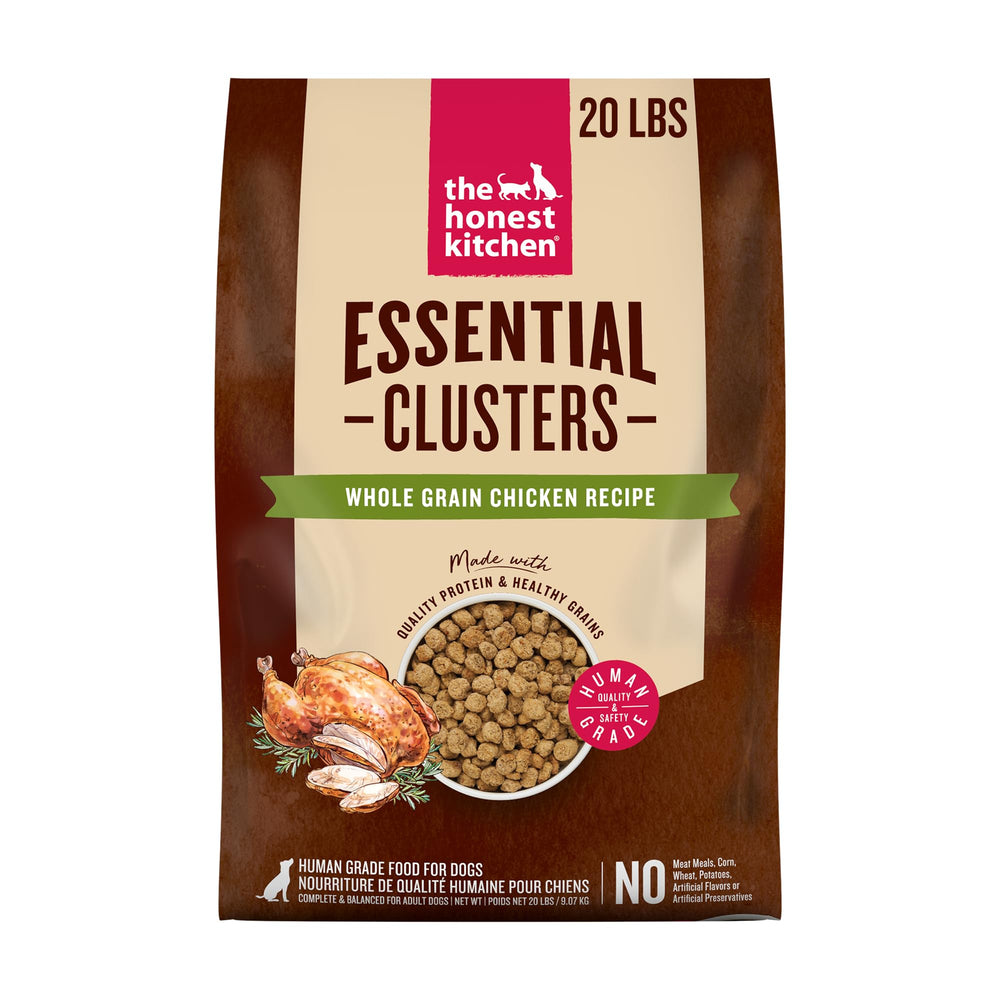 The Honest Kitchen Essential Clusters pollo grano entero 20lb: nutrición de alta calidad para perros activos