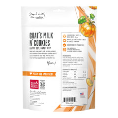 The Honest Kitchen goats milk n cookies slow bake biscuit — comforting pumpkin flavor for dogs.