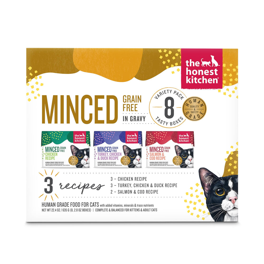 The Honest Kitchen Minced: trozos de pollo en salsa de caldo para gato.
