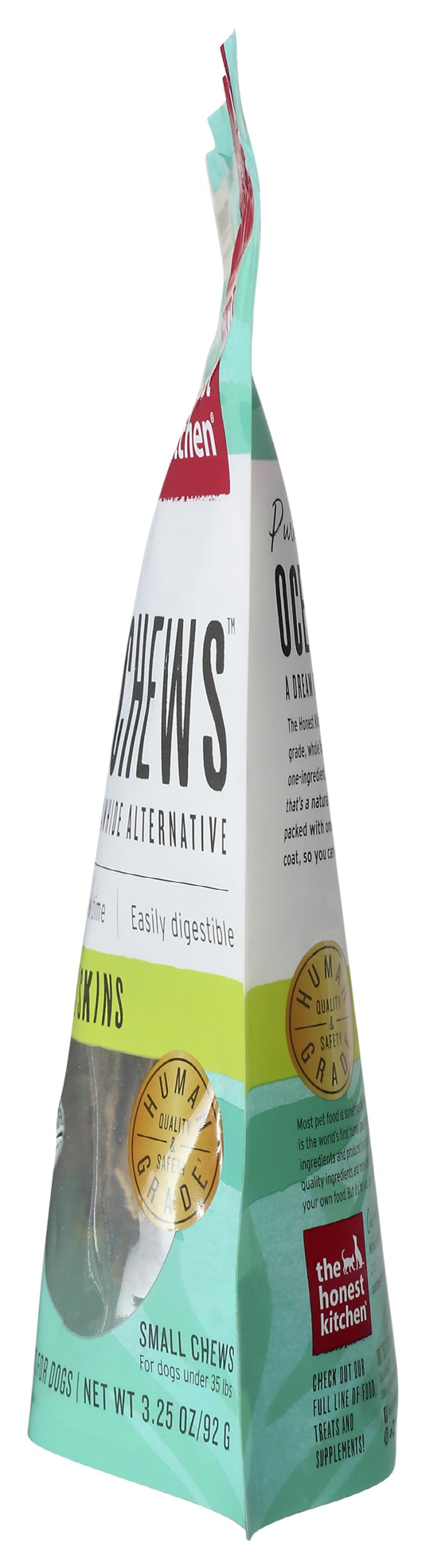 Envase práctico de Ocean Chews para almacenamiento entre usos