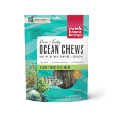 The Honest Kitchen piel de wolffish, masticables saludables para perros.