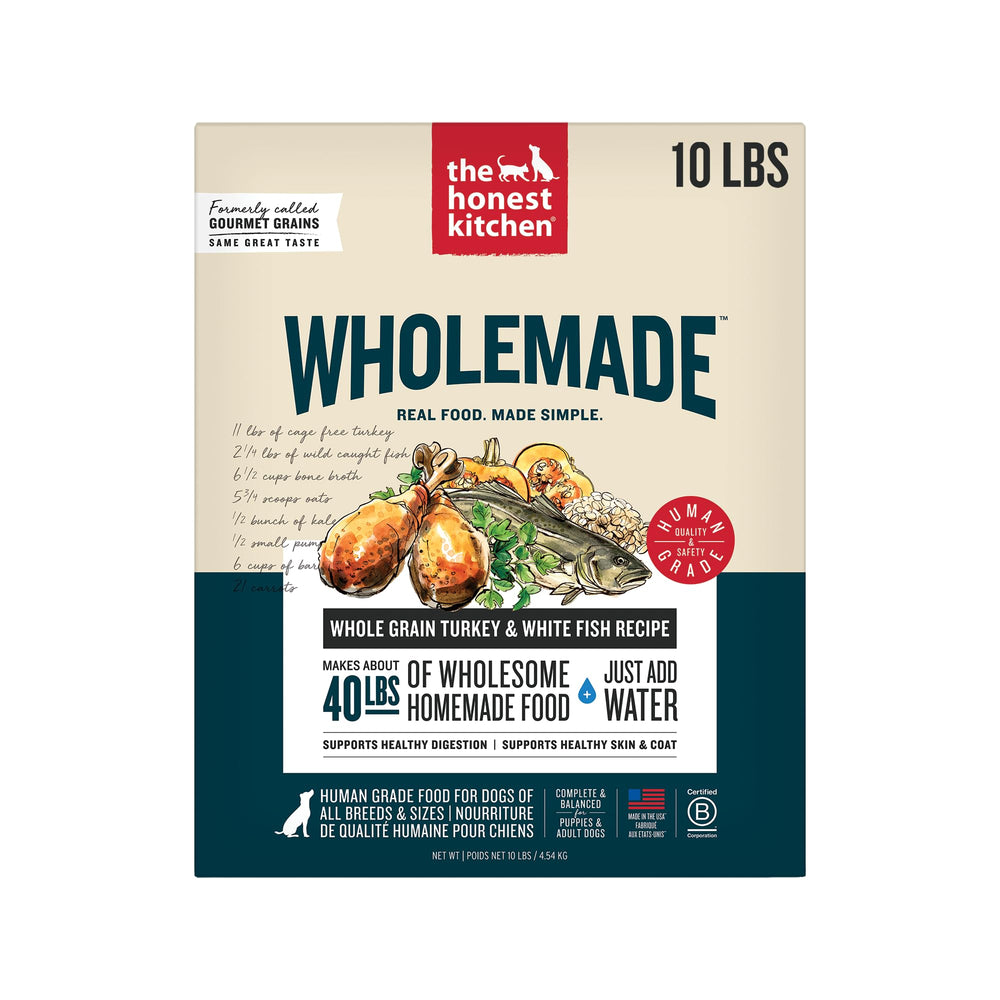 The Honest Kitchen Wholemade deshidratado de pavo, listo para servir como comida completa