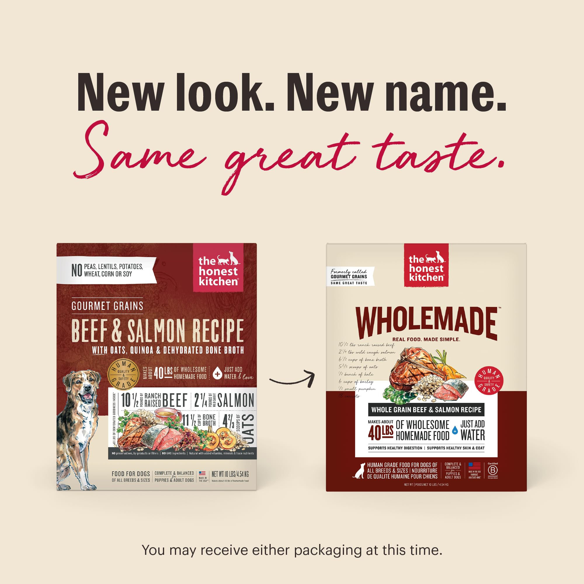 The Honest Kitchen WholeMade con caldo de hueso y verduras, sabor natural para perros.