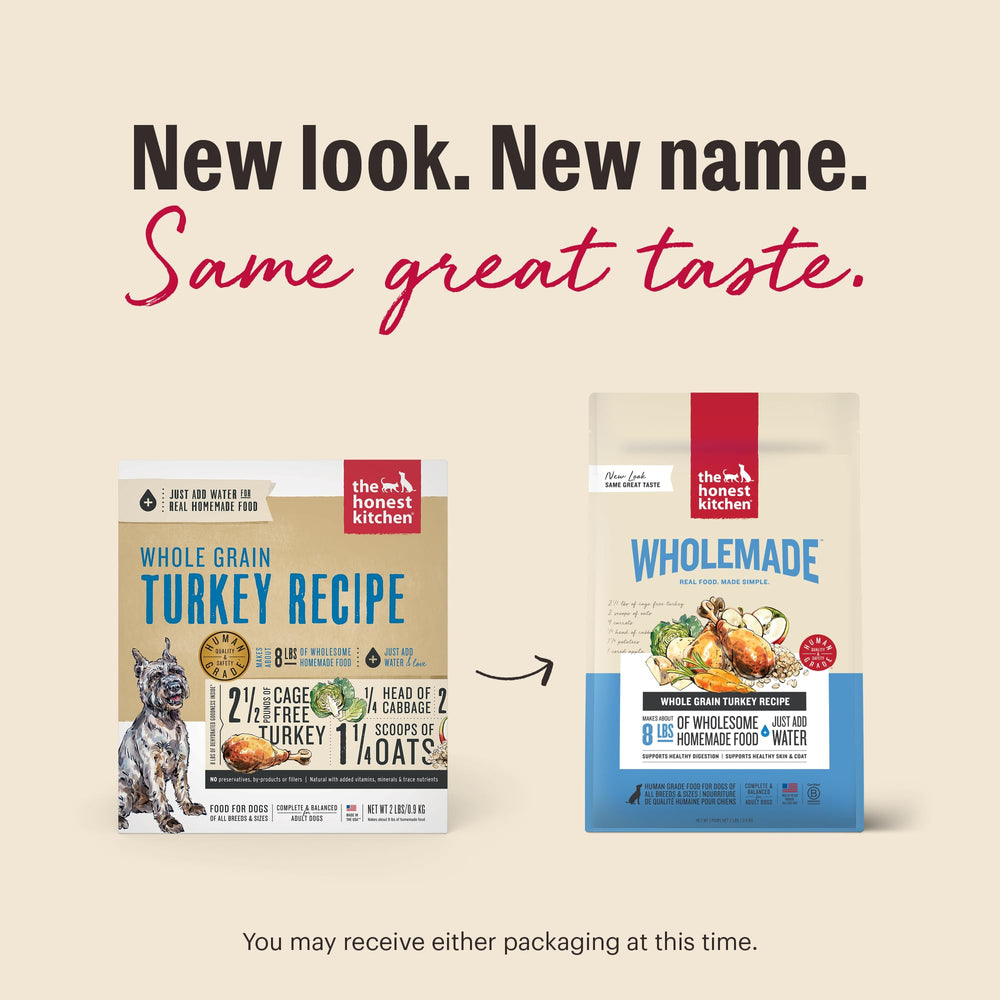 Ingredientes pavo avena y manzana de The Honest Kitchen Wholemade
