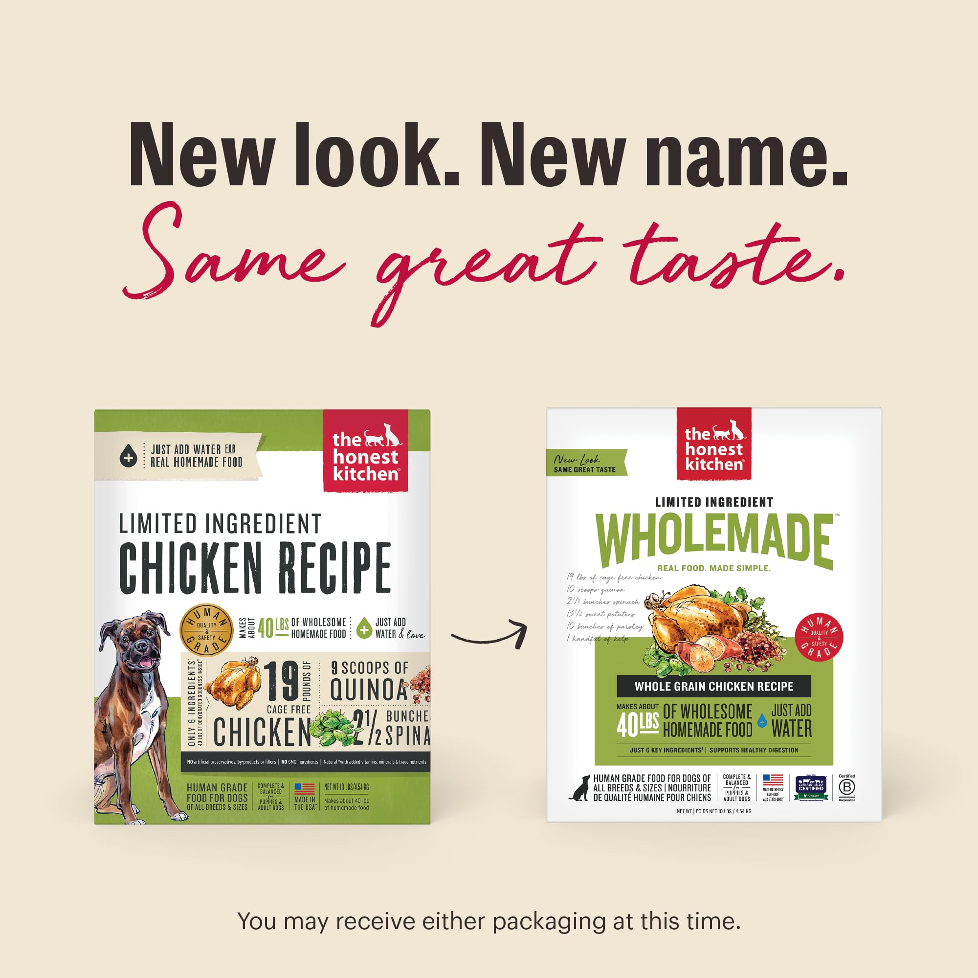 The Honest Kitchen Wholemade apta para cachorros y perros adultos