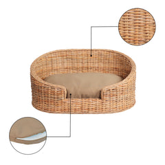 Detalle de mimbre tejido en la cama The LICKER STORE DBD1001B