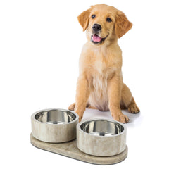 THE LICKER STORE DBL1000E base de mármol gris-marrón para alimentación estable.