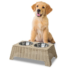 The LICKER STORE DBL4000F Serenity - plataforma elevada para comida de mascotas, diseño práctico.