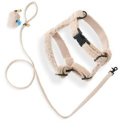 Arnés THE LICKER STORE WLK1000A-4SET en bouclé camel para paseos cómodos