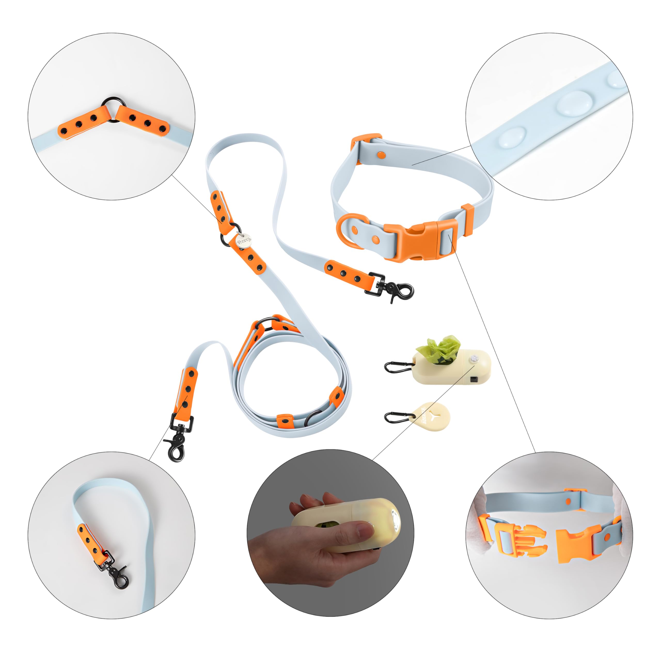 THE LICKER STORE WLK1006D-5SET Linterna LED recargable integrada para mayor visibilidad.