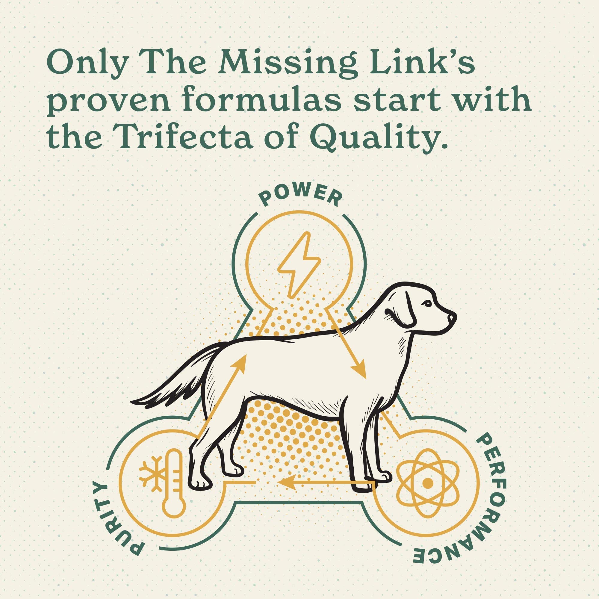 The Missing Link mejora la digestión con probióticos para perros.