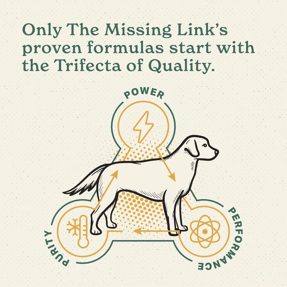 The Missing Link mejora la digestión con probióticos para perros.