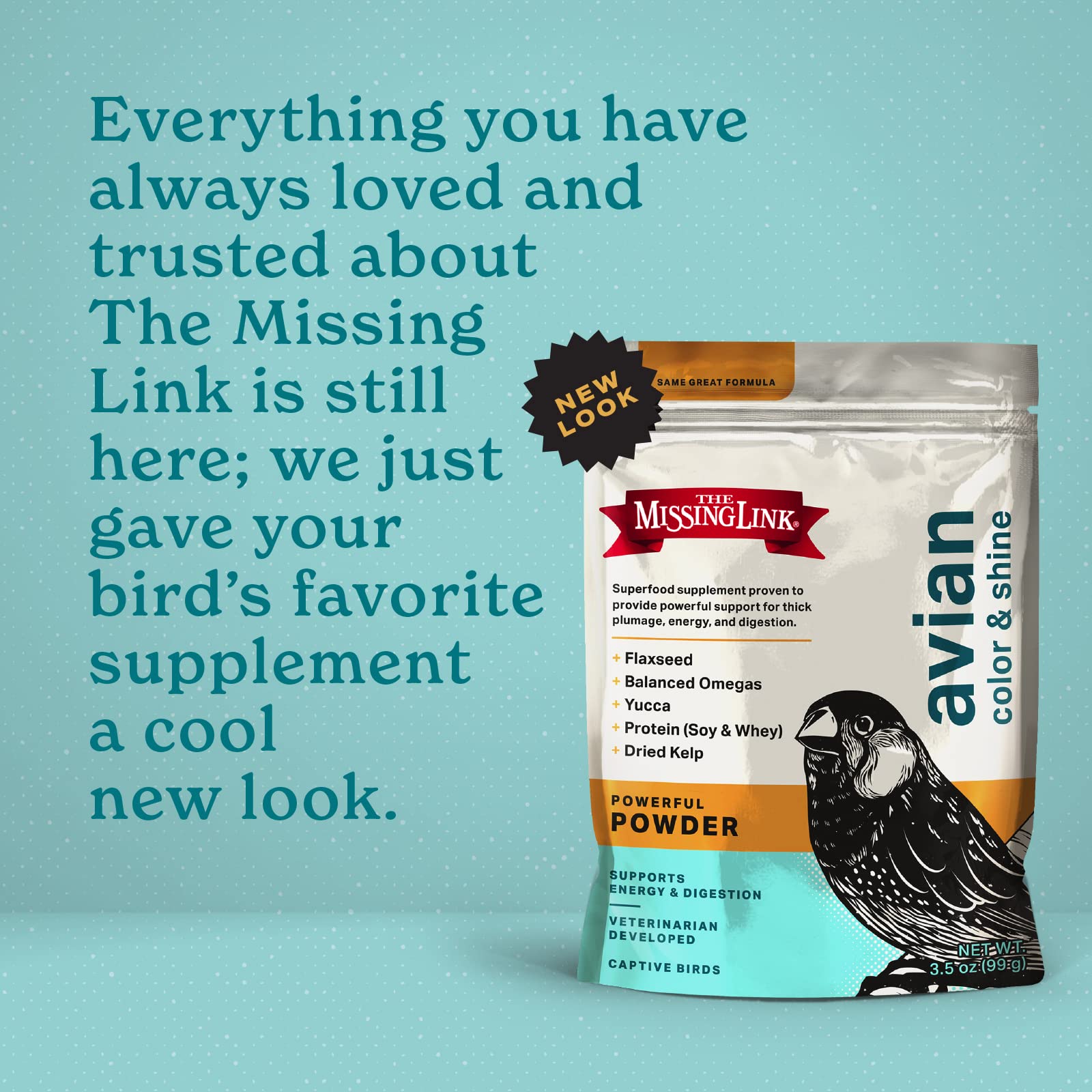 The Missing Link aves proteinas soja y suero polvo para desarrollo