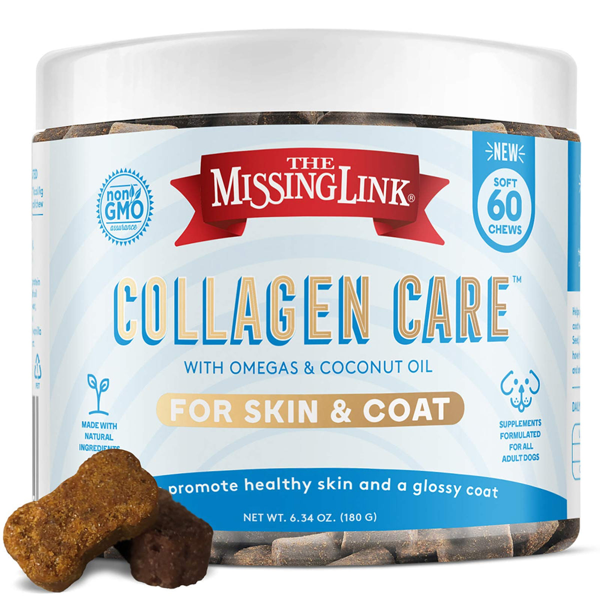 The Missing Link Colágeno: cuida el pelaje para un brillo saludable.